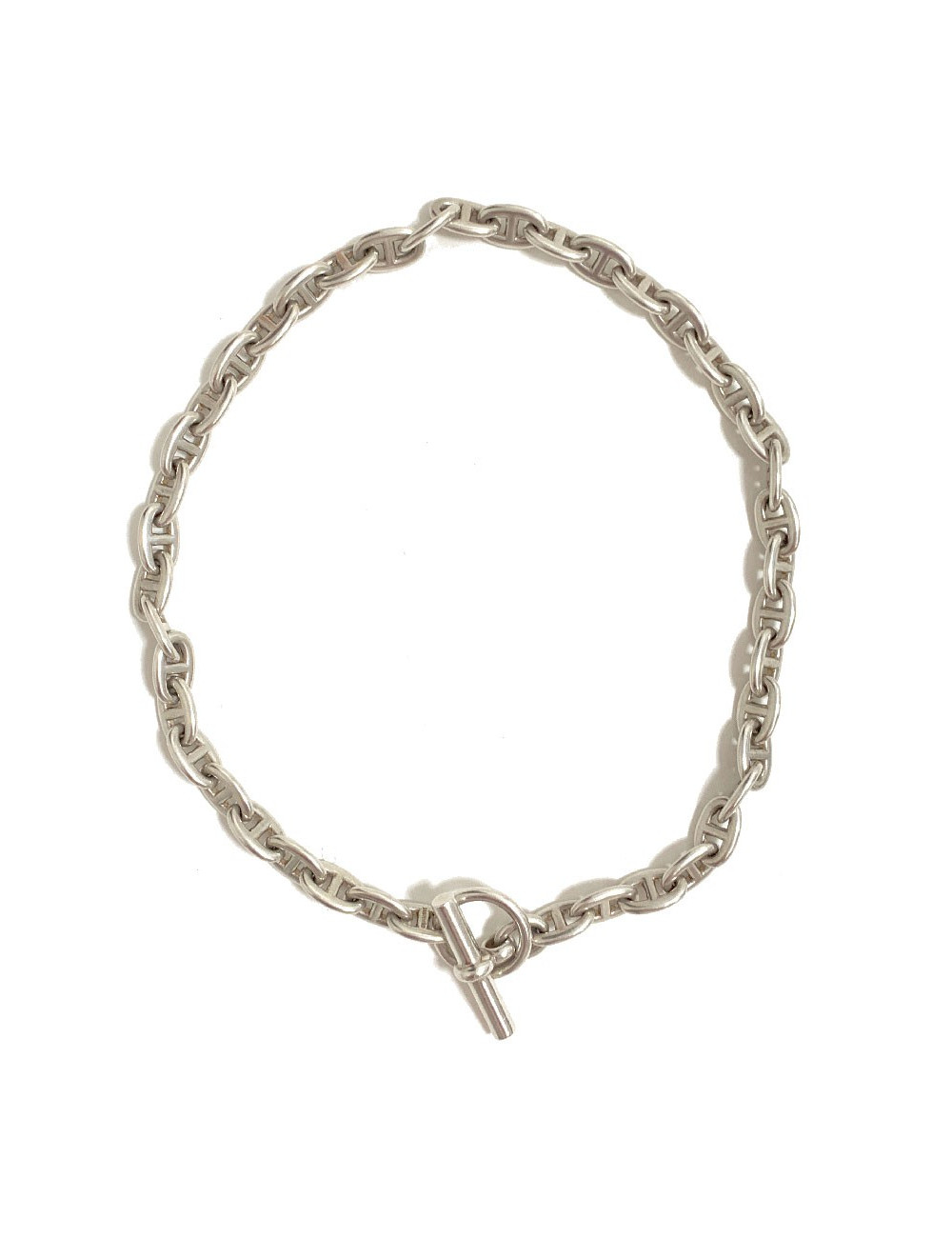 Collier HERMES chaine d'ancre en argent massif