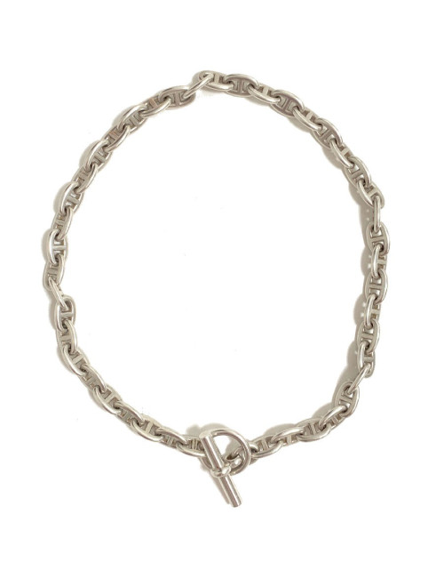 Collier HERMES chaine d'ancre en argent massif