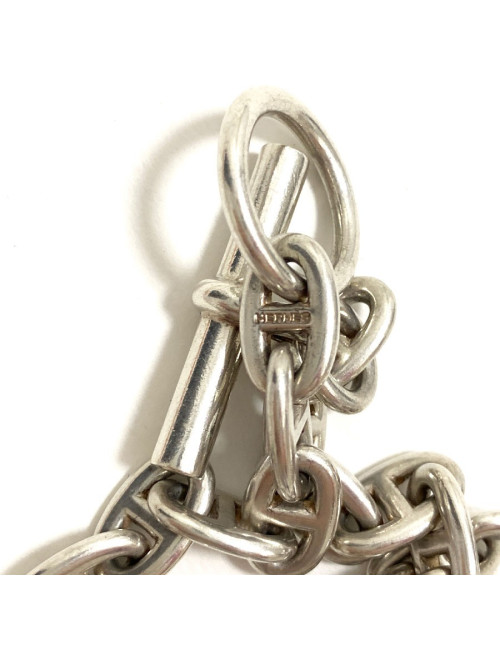 Collier HERMES chaine d'ancre argent massif
