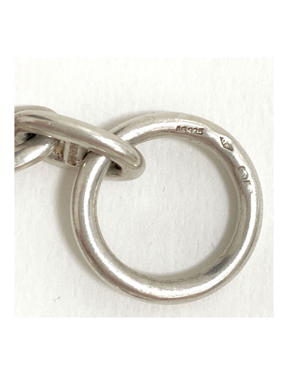 Collier HERMES chaine d'ancre en argent massif
