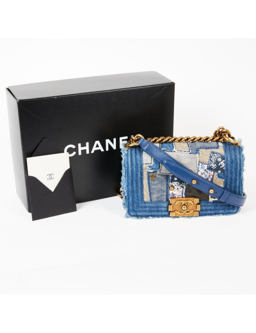 Sac Boy CHANEL patchwork jean's bleu