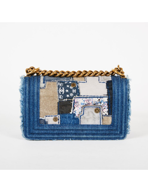 Sac Boy CHANEL patchwork jean's bleu