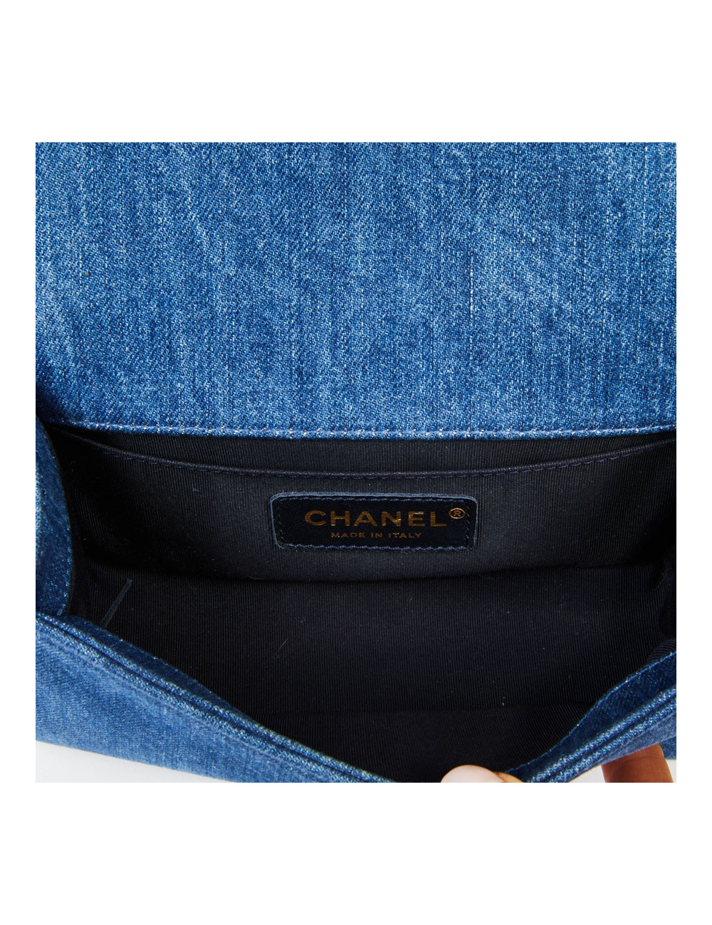 Sac Boy CHANEL patchwork jean's bleu