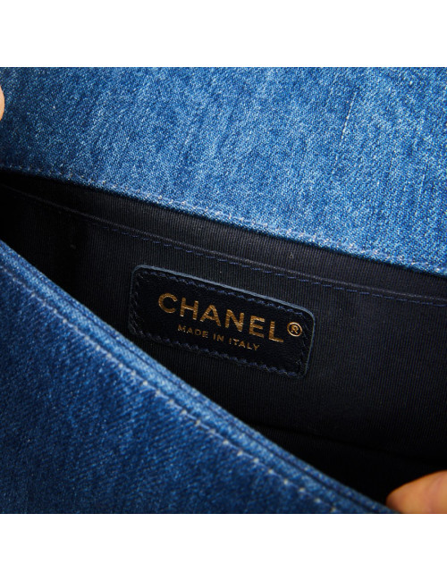 Sac Boy CHANEL patchwork jean's bleu