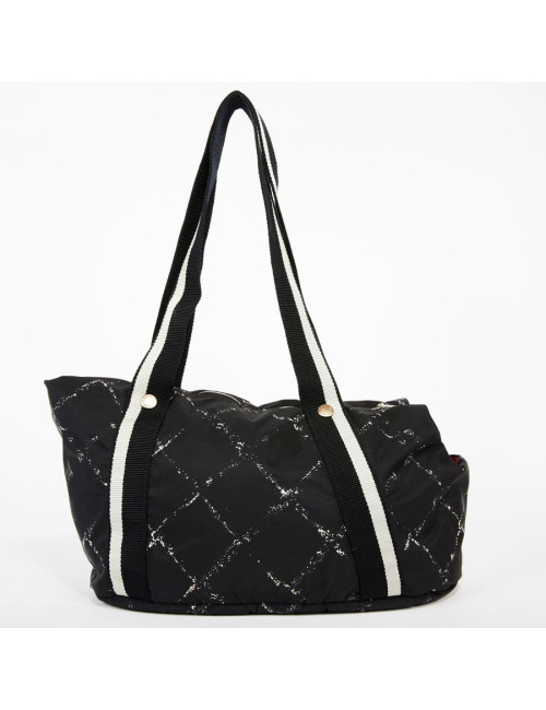 Sac à chien CHANEL en toile noire