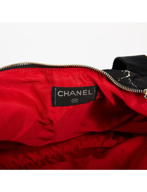 Sac à chien CHANEL en toile noire
