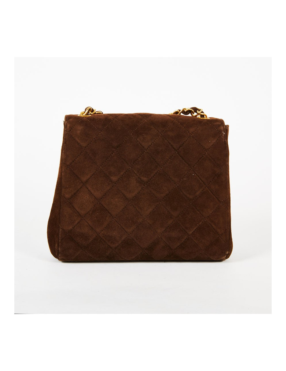 Sac bandoulière CHANEL daim marron