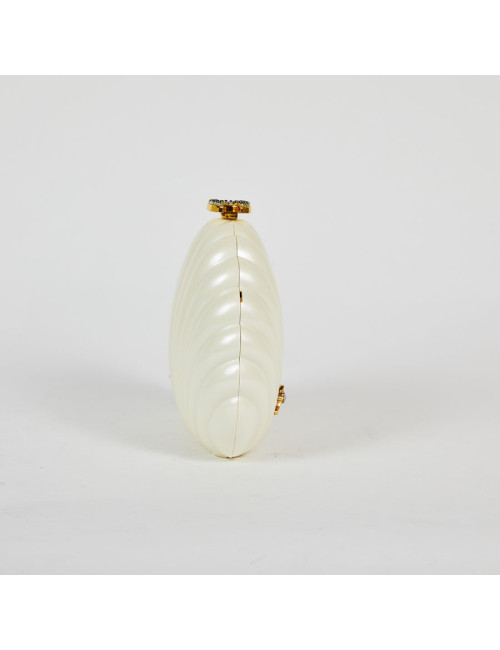 Sac CHANEL plexi coquillage beige  "Independance Day"