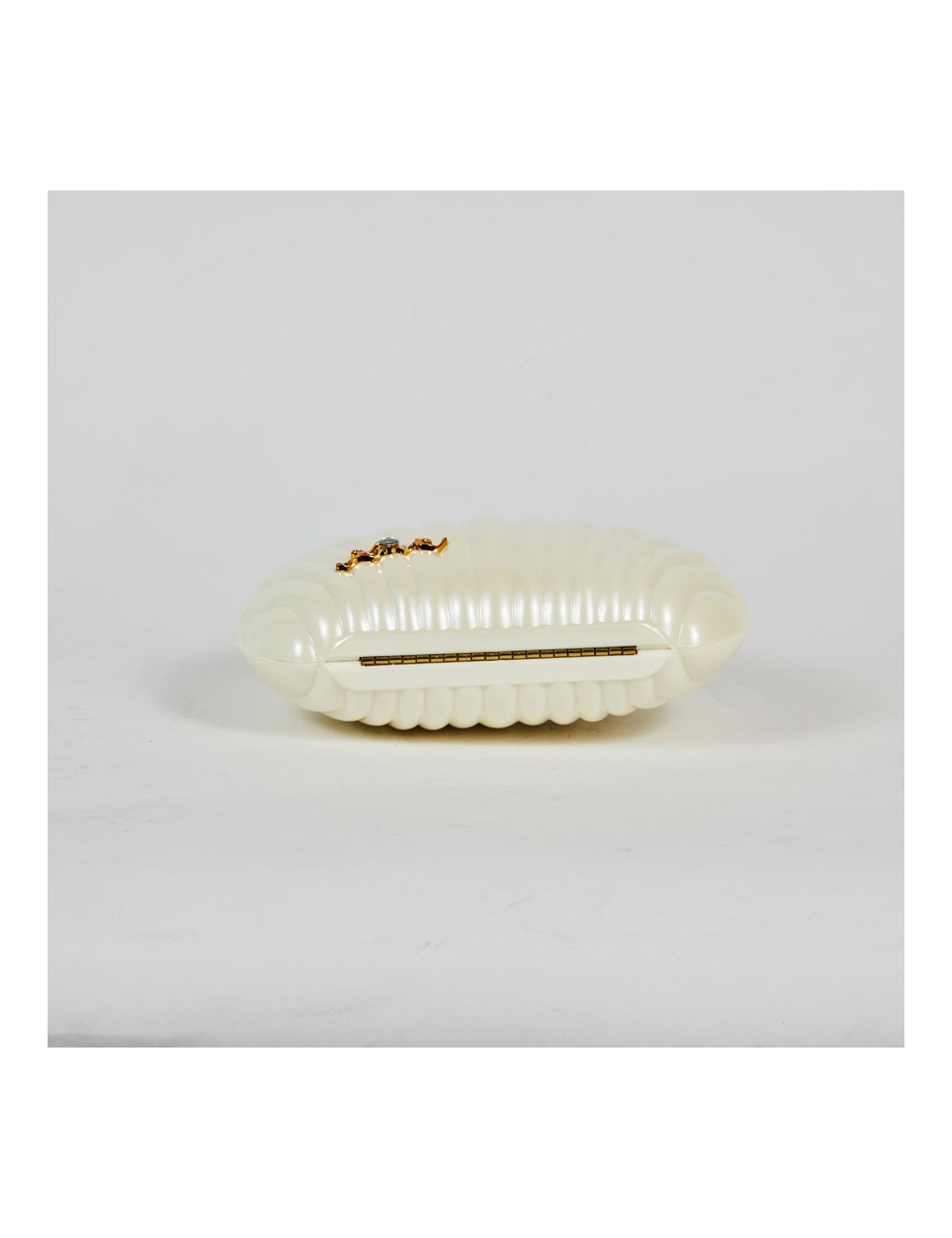 Sac CHANEL plexi coquillage blanc  nacré  "Independance Day"