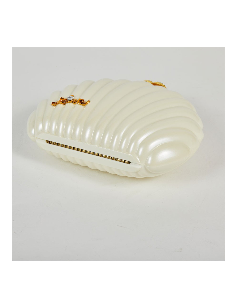 Sac CHANEL plexi coquillage blanc  nacré  "Independance Day"