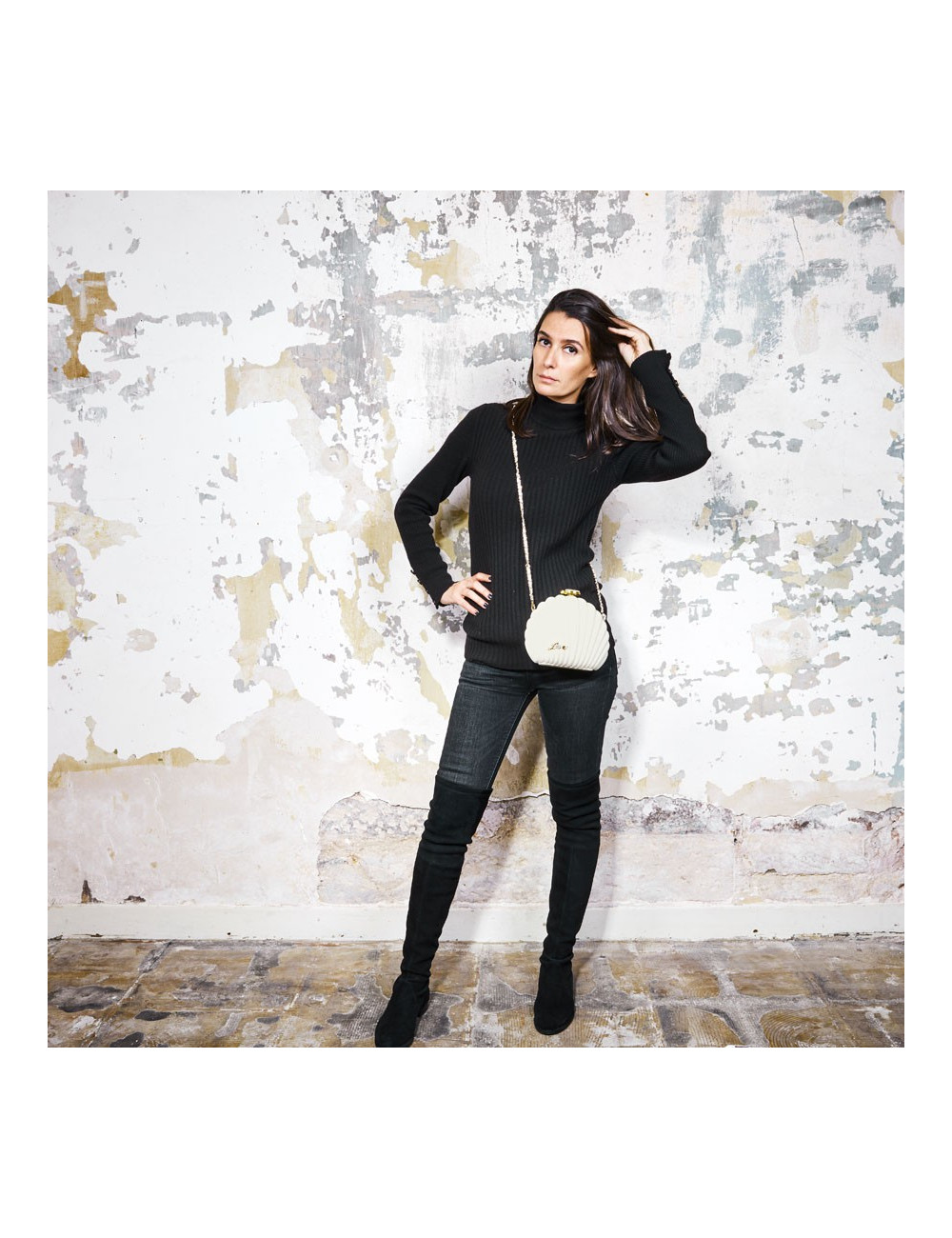 Sac CHANEL plexi coquillage blanc  nacré  "Independance Day"