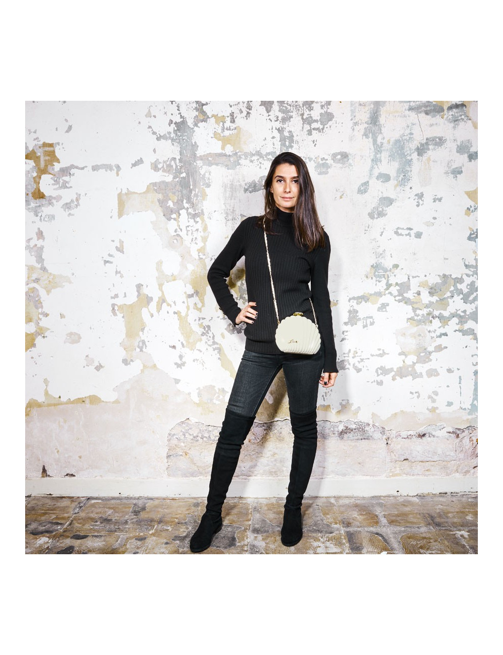 Sac CHANEL plexi coquillage blanc  nacré  "Independance Day"