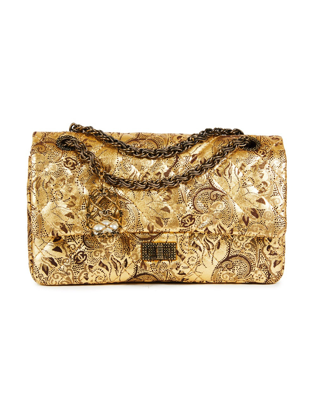 Sac Paris-Moscou CHANEL perforé doré