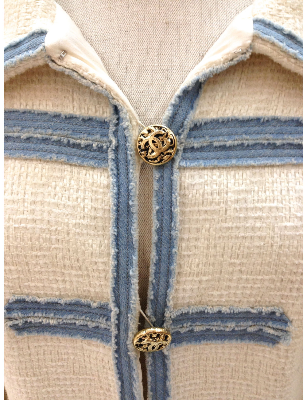 Veste CHANEL en tweed T 38 