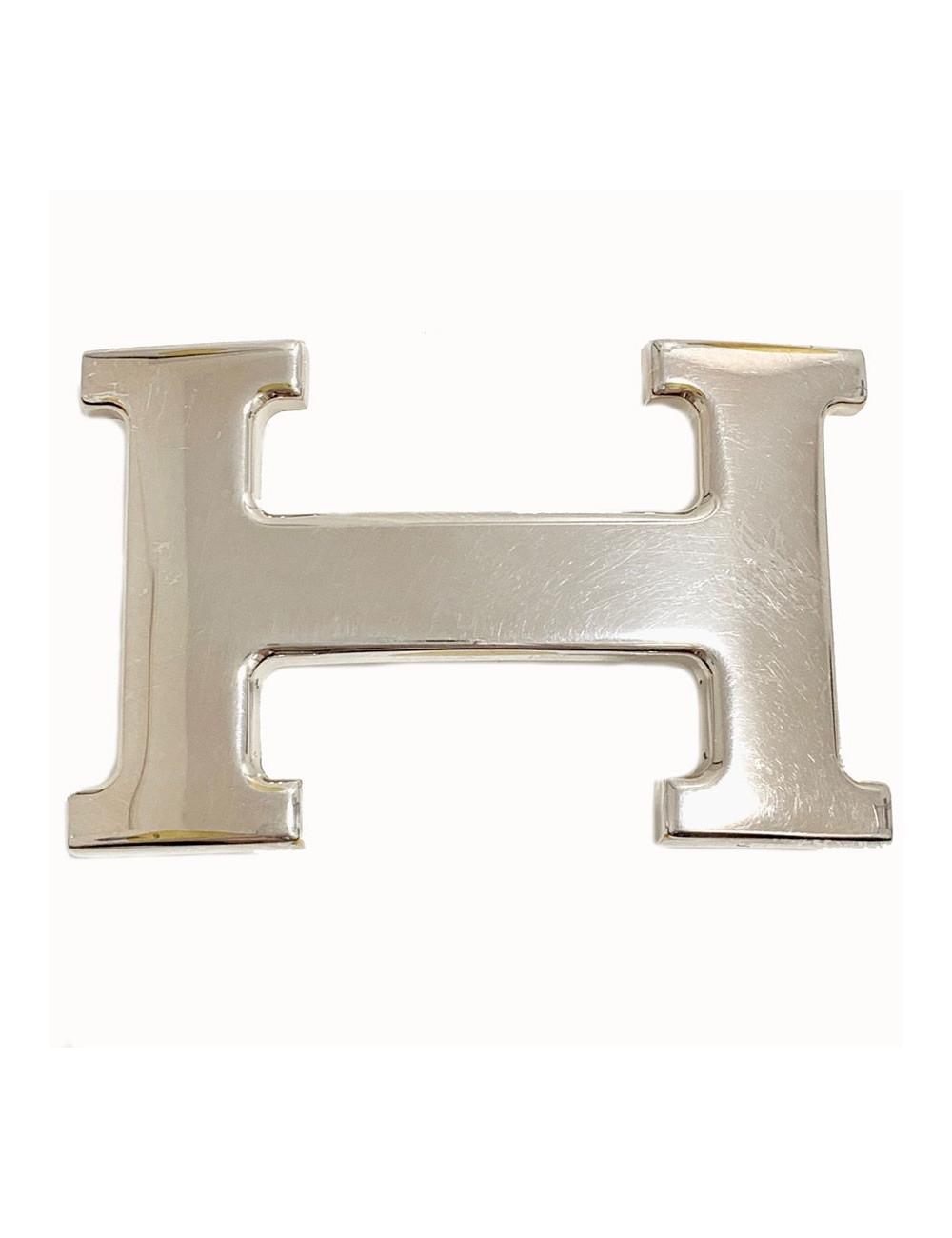 Boucles de ceinture HERMES argent palladié