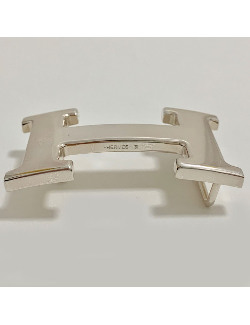 Boucles de ceinture HERMES argent palladié