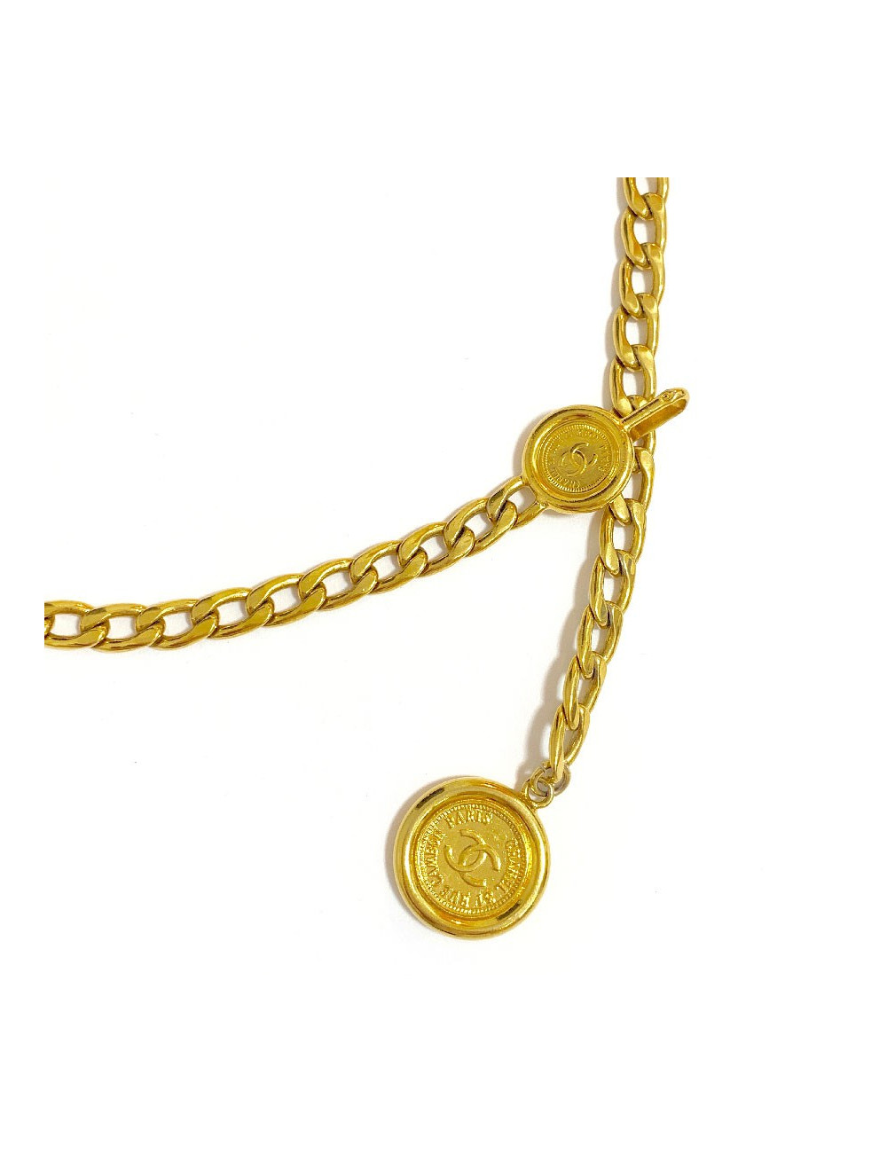 Ceinture CHANEL maille dorée 90 '