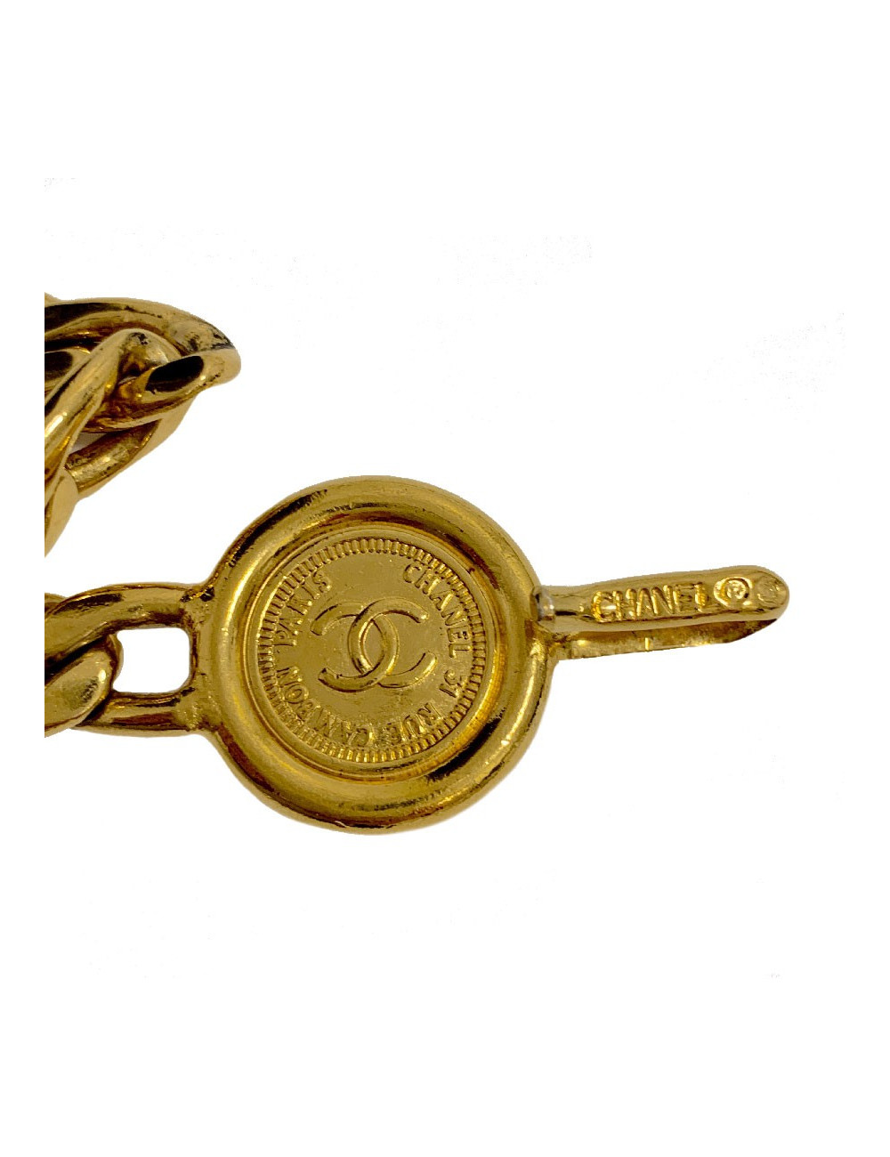 Ceinture CHANEL maille dorée 90 '