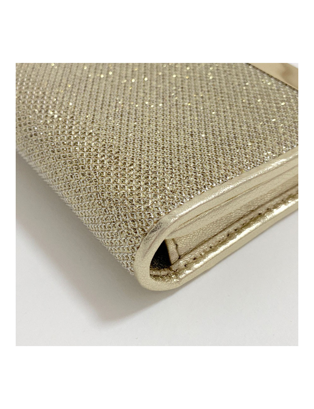 Pochette 'Milla' JIMMY CHOO en cuir lamé doré
