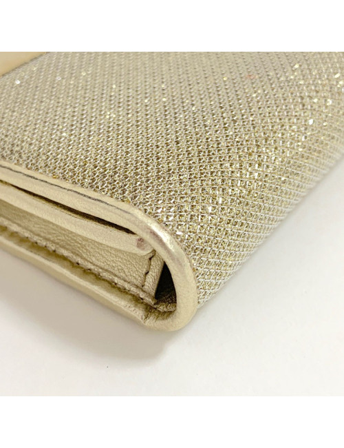 Pochette 'Milla' JIMMY CHOO en cuir lamé doré