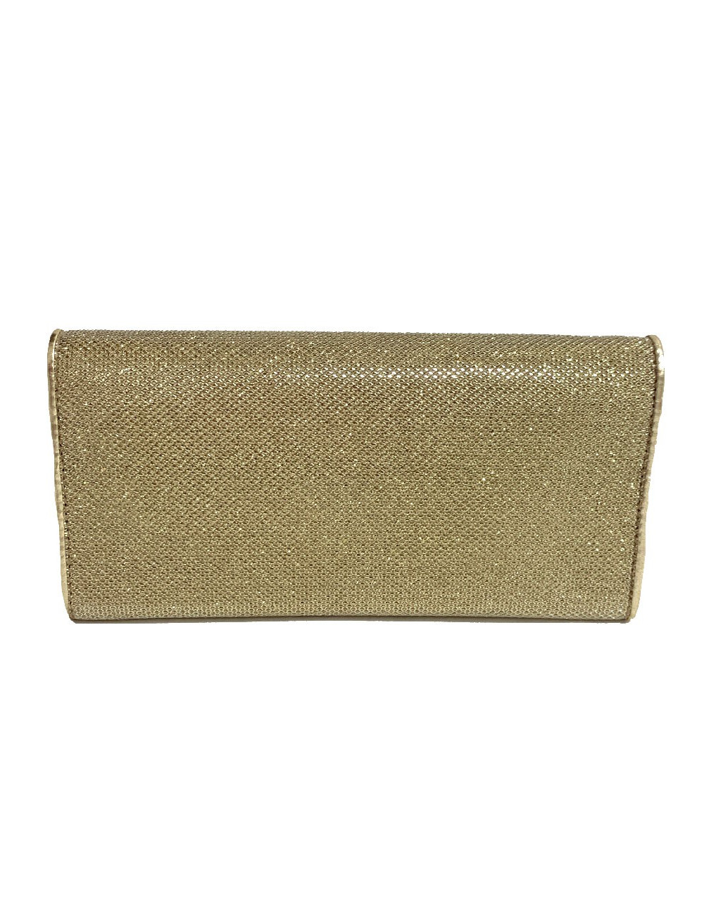 Pochette JIMMY CHOO lamé doré modèle MILLA