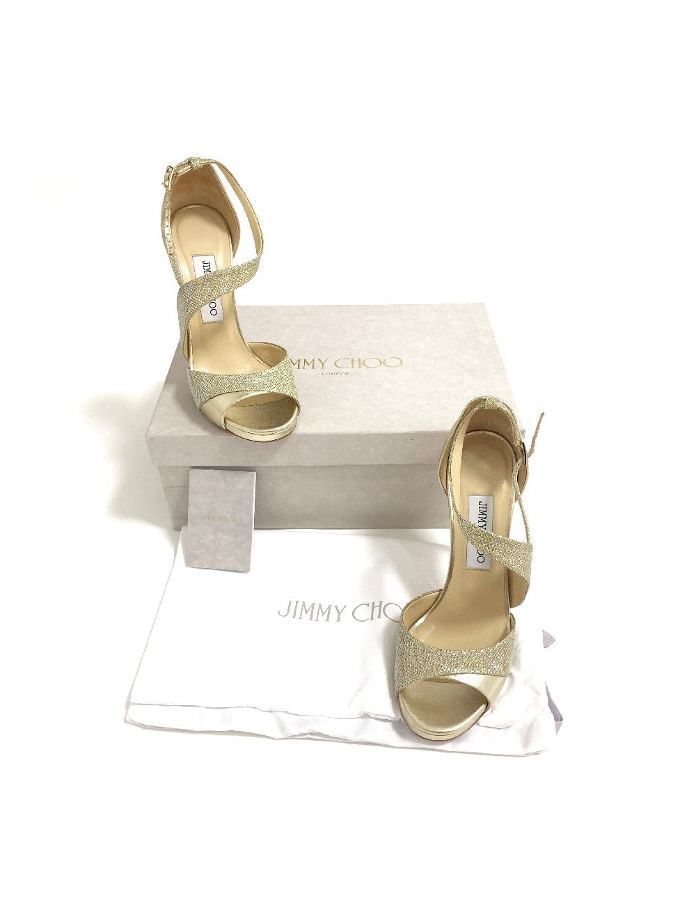 Sandales hautes JIMMY CHOO dorés