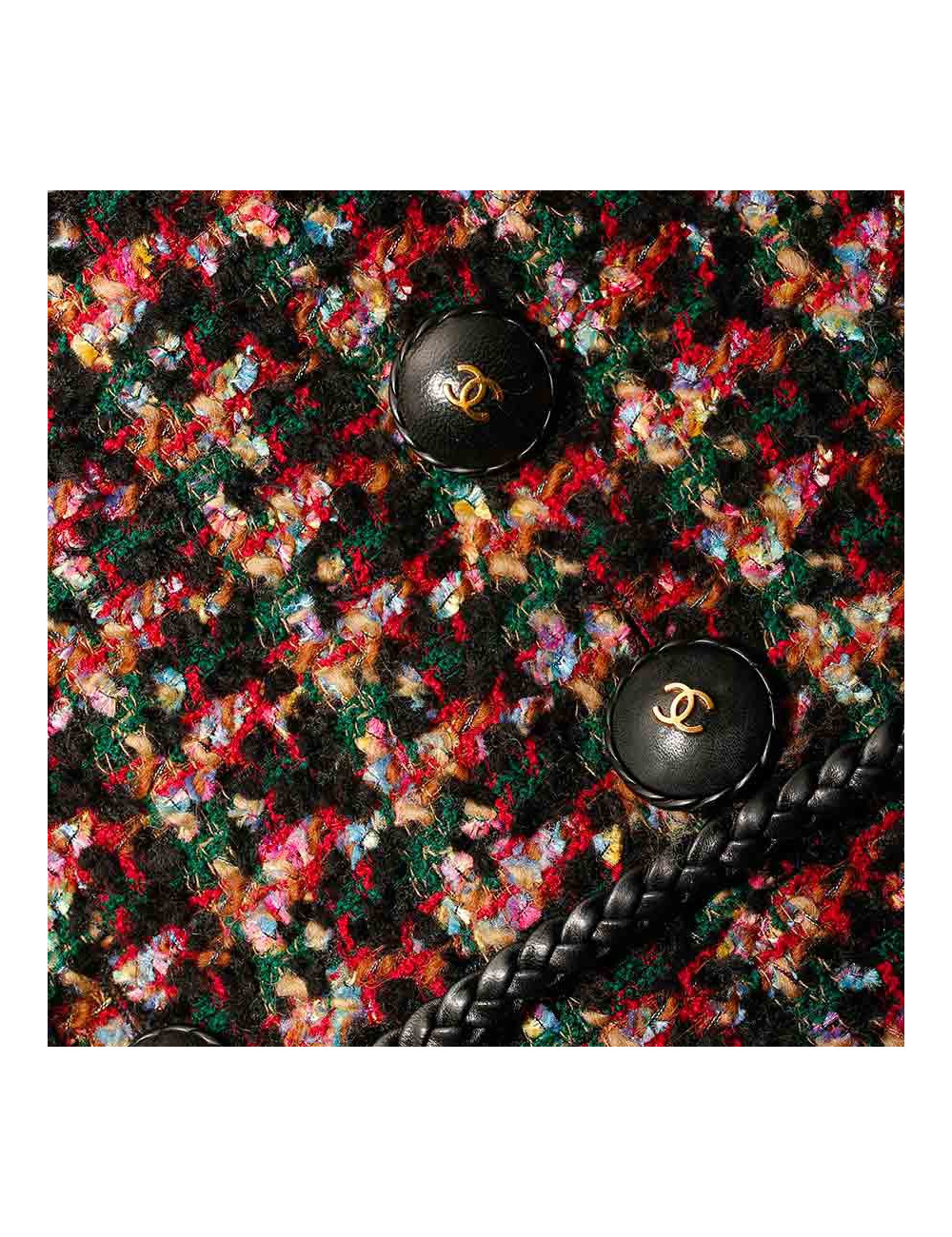 Veste CHANEL tweed et cuir