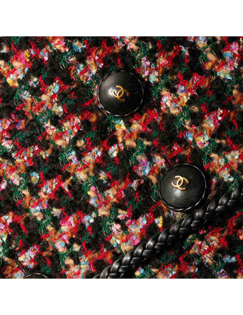 Veste CHANEL tweed et cuir