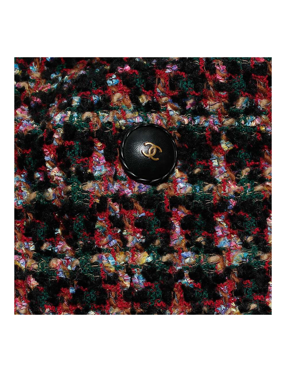 Veste CHANEL tweed et cuir