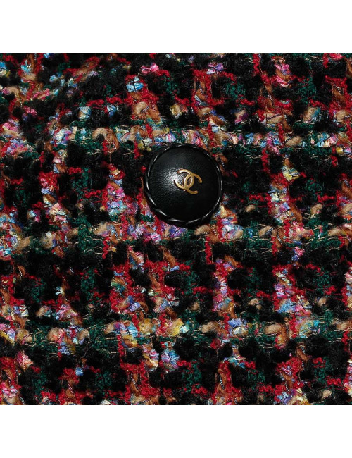 Veste CHANEL tweed et cuir