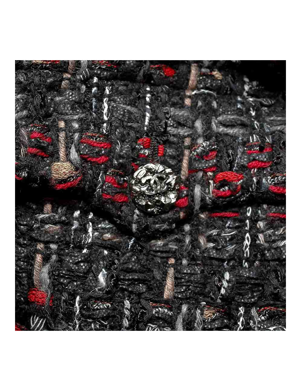 Veste T 36 CHAENL en tweed et fausse fourrure