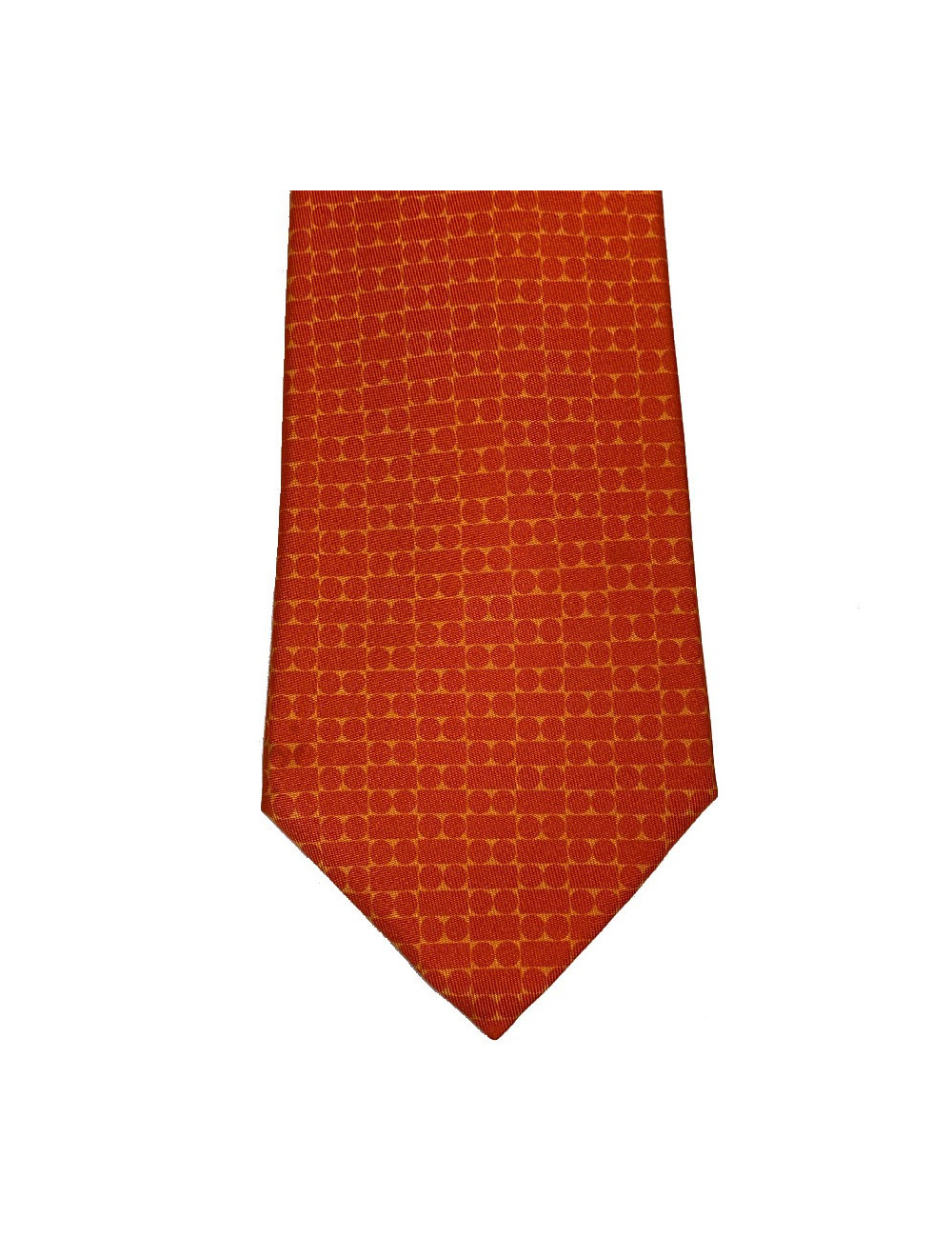 Cravate HERMES vintage en soie orange