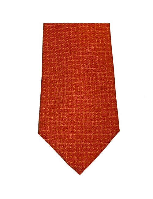 Cravate HERMES vintage en soie orange