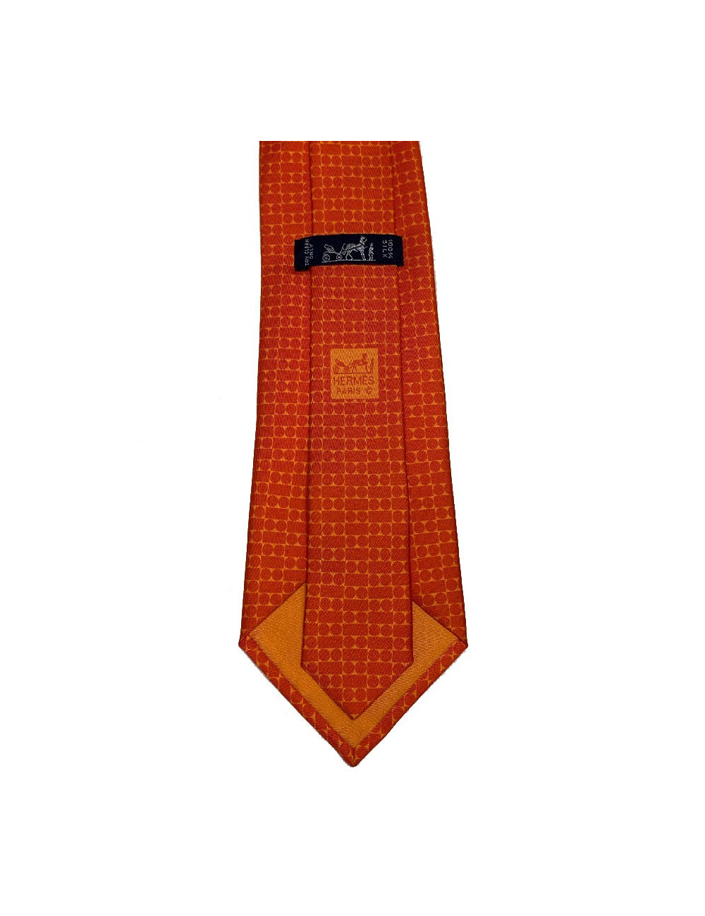 Cravate HERMES vintage en soie orange