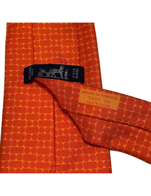 Cravate HERMES vintage en soie orange