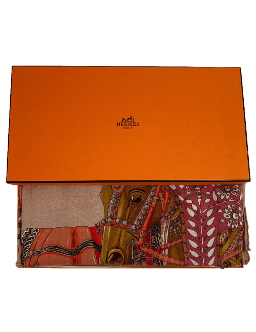 Châle HERMES  cachemire et soie