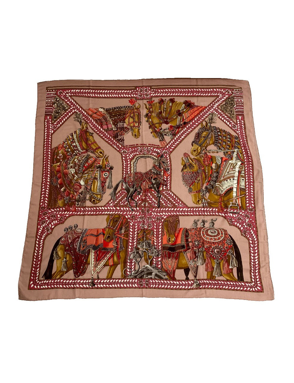 HERMES cashmere and silk scarf