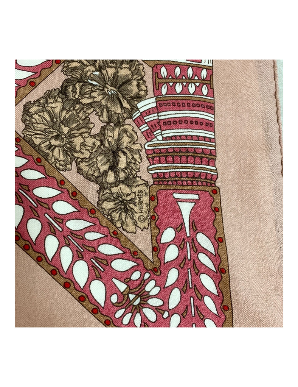 HERMES cashmere and silk scarf