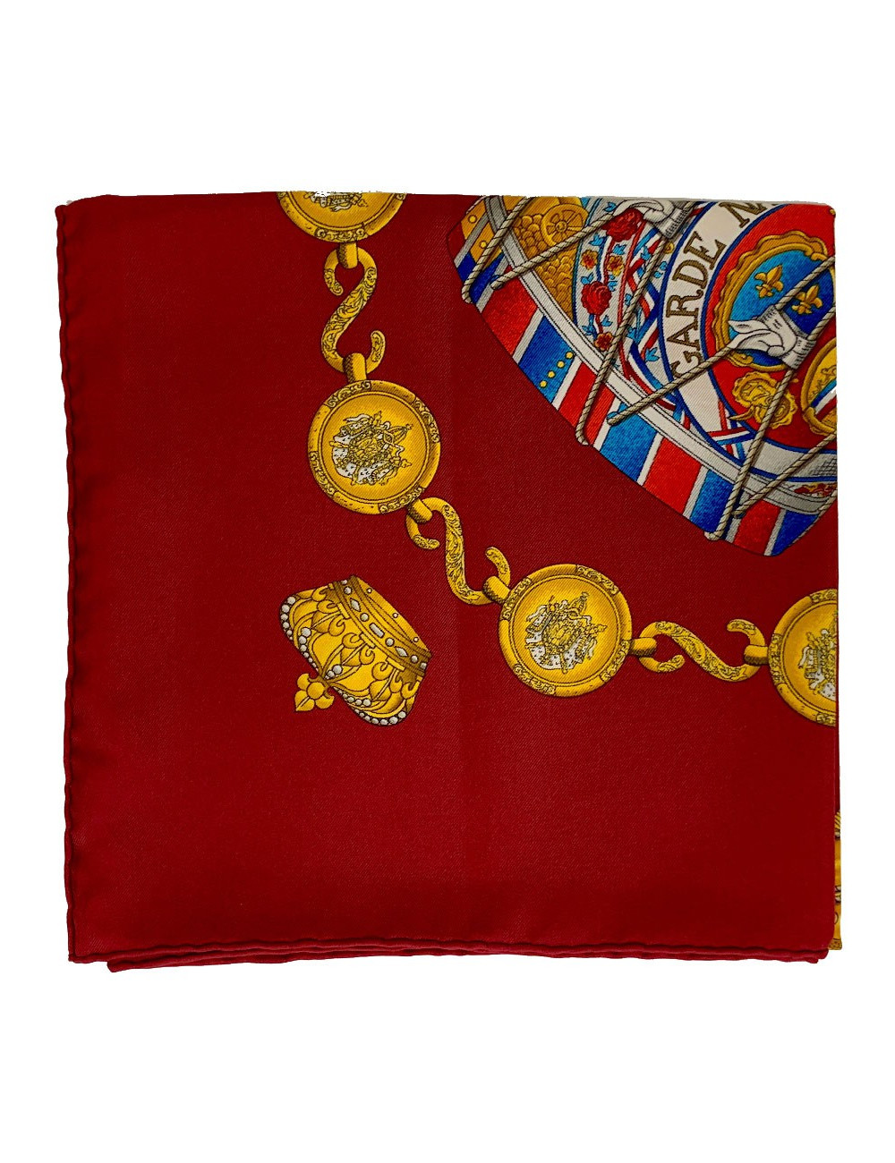 Carré 90 x 90 HERMES soie 100% "Garde Nationale"