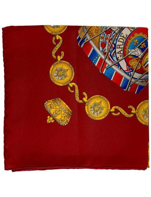 Carré 90 x 90 HERMES soie 100% "Garde Nationale"