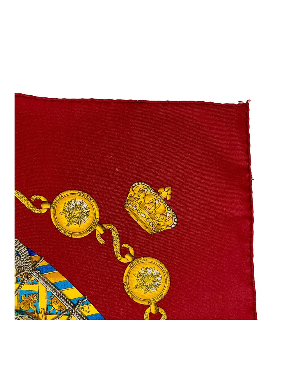 HERMES Les Tambours silk square scarf
