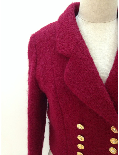 Red tweed CHANEL jacket