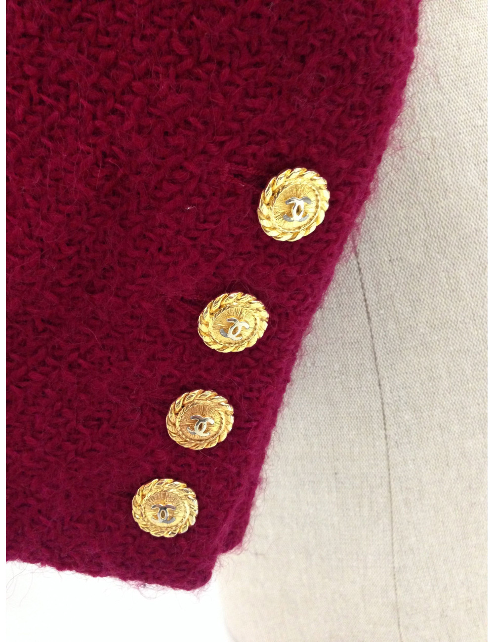 Red tweed CHANEL jacket