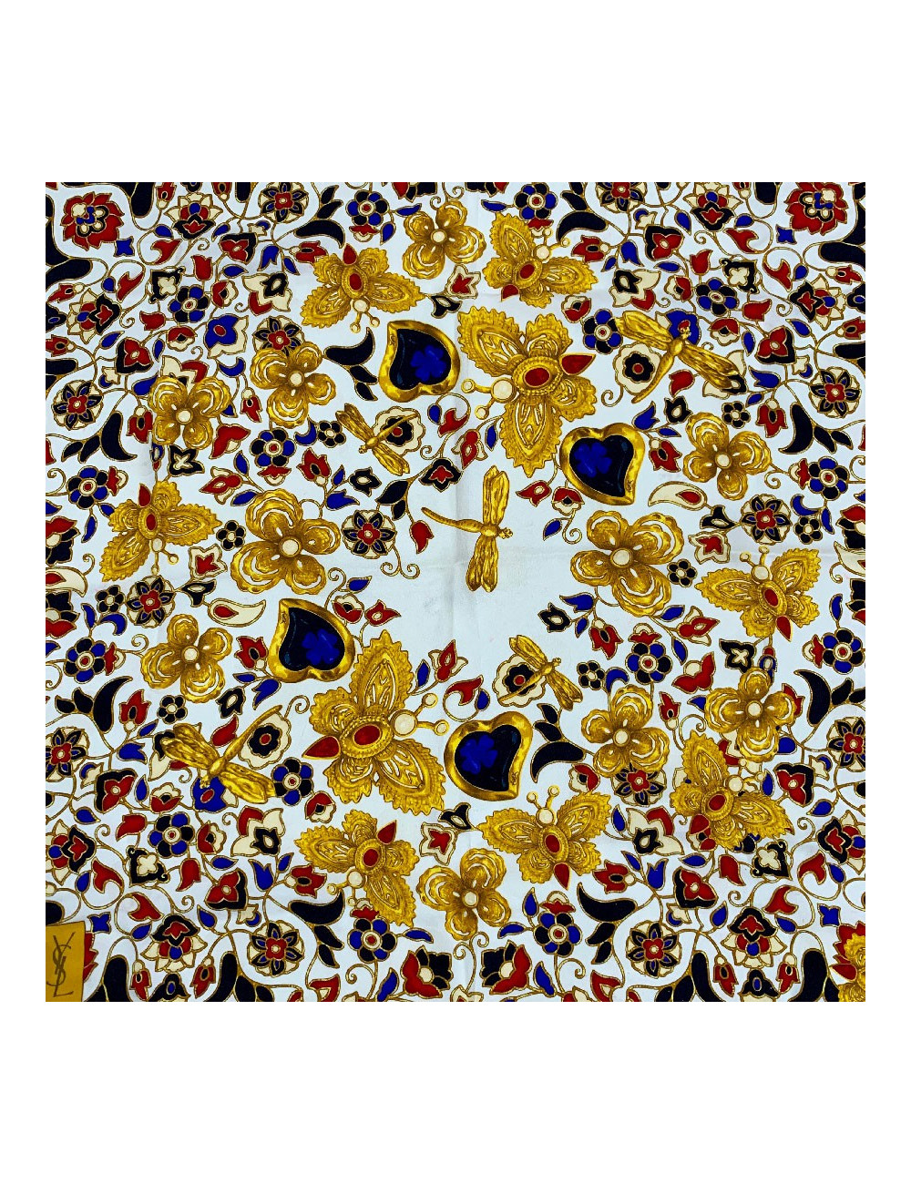 Carré YSL SAINT LAURENT soie 100%