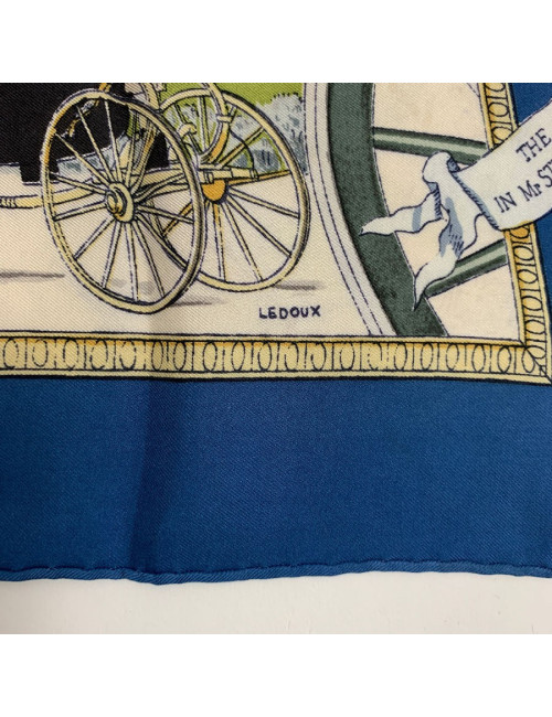 Carré HERMES "Les merveilles de la vapeur" soie 100%