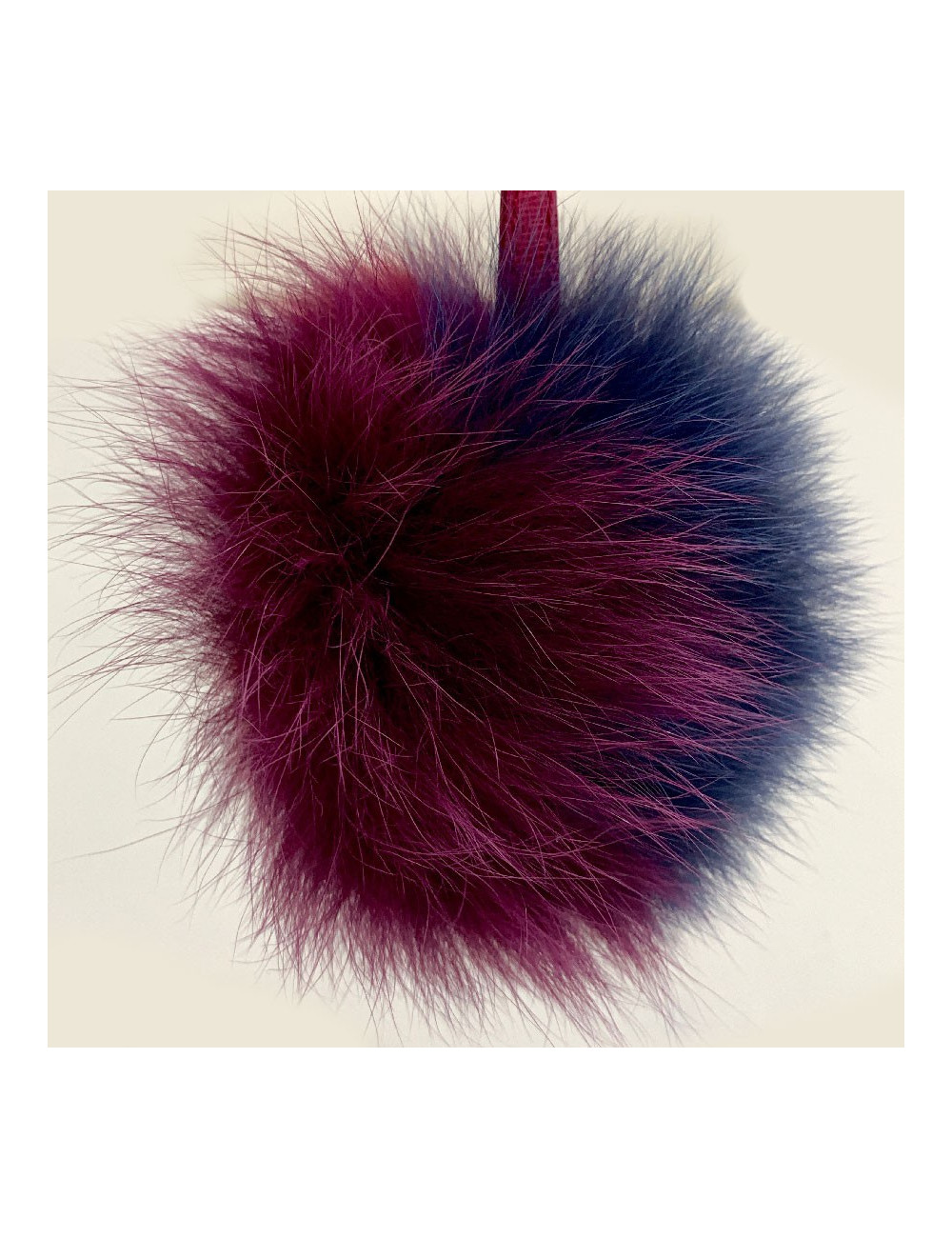 FENDI bag pendant pompon tricolor fur 