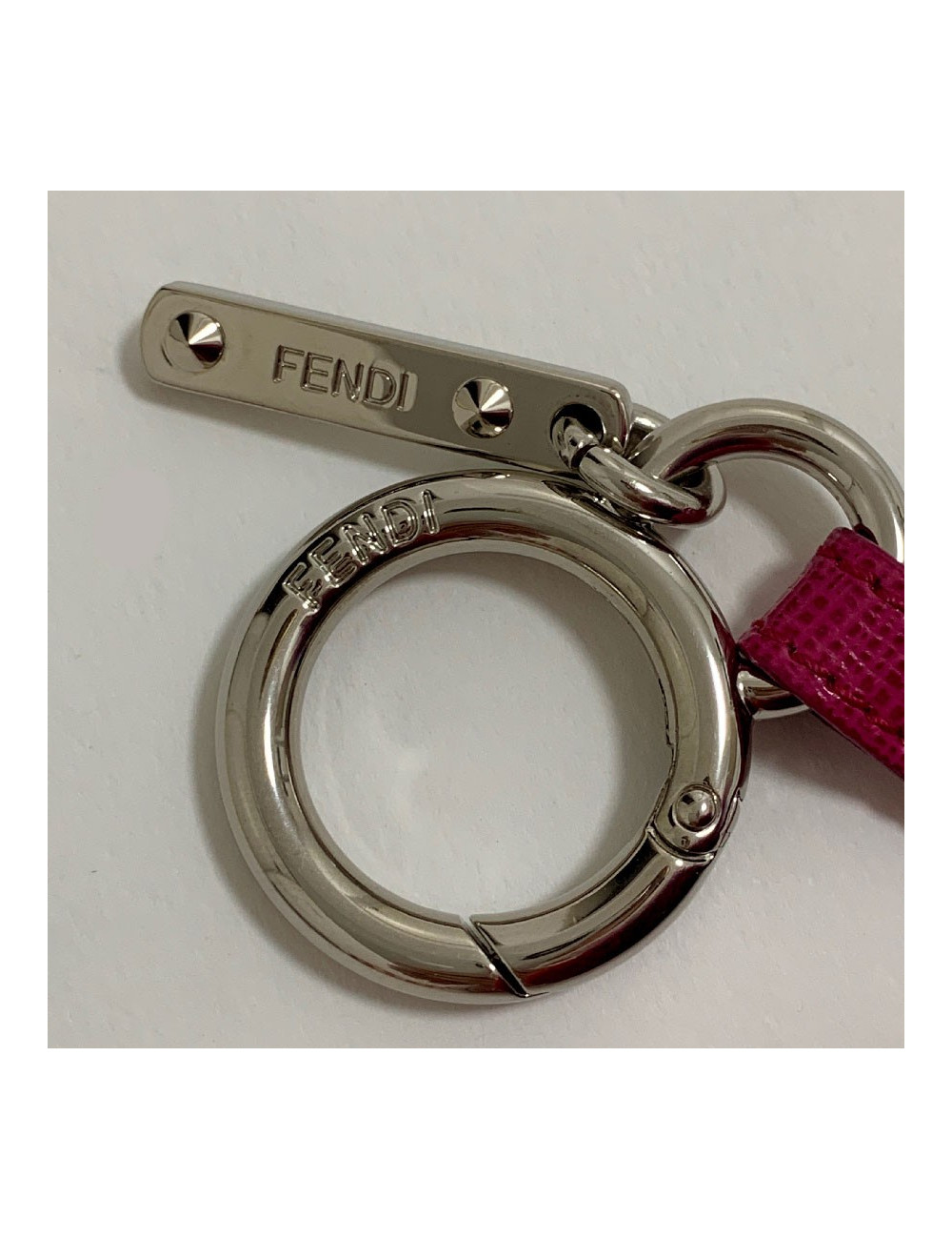 FENDI bag pendant pompon tricolor fur 