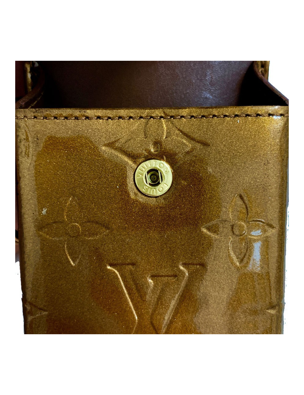 Pochette étui pour cigarettes LOUIS VUITTON cuir empreinte verni