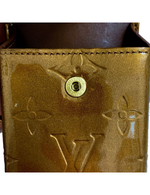 Pochette étui pour cigarettes LOUIS VUITTON cuir empreinte verni