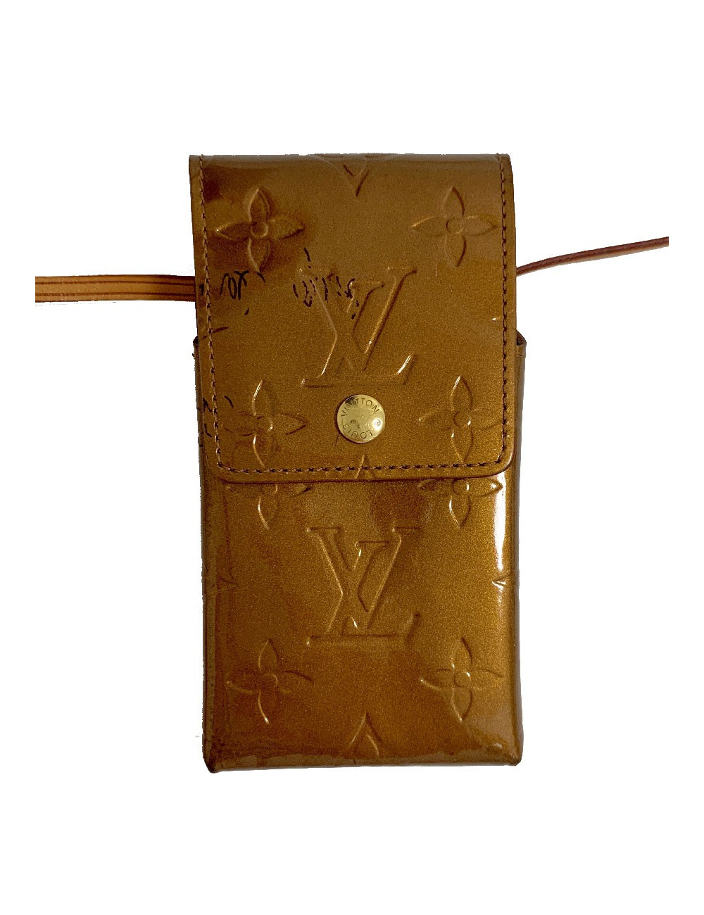 Pochette étui pour cigarettes LOUIS VUITTON cuir empreinte verni